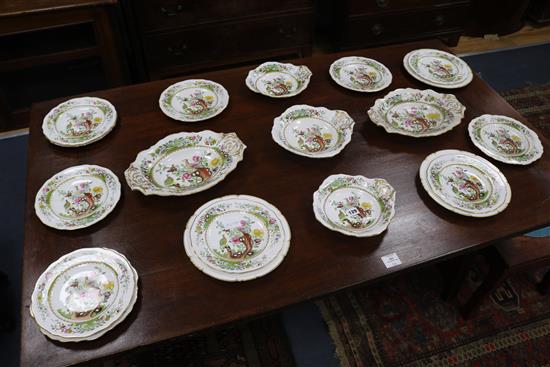 A Copeland Spode Asiatic pheasant dessert service